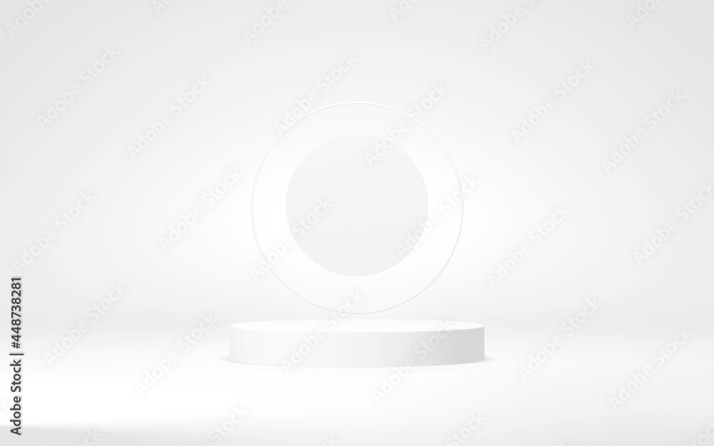 Podium abstract background. Geometric shape.white colors scene. Minimal 3d rendering. Scene with geometrical background. 3d render Podium abstract background. Geometric shape.white colors scene. Minimal 3d rendering. Scene with geometrical background. 3d render