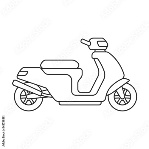 Motorcycle vector icon.Outline vector icon isolated on white background motorcycle.