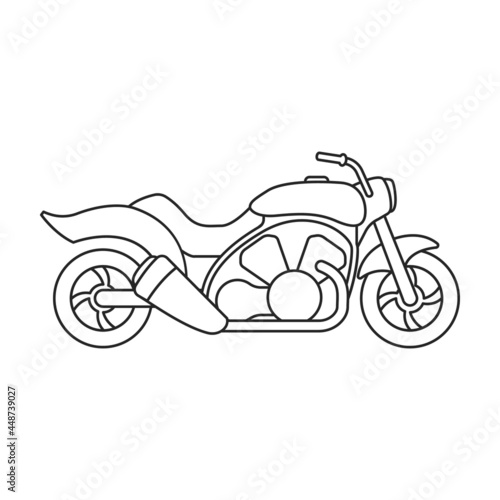 Motorcycle vector icon.Outline vector icon isolated on white background motorcycle.