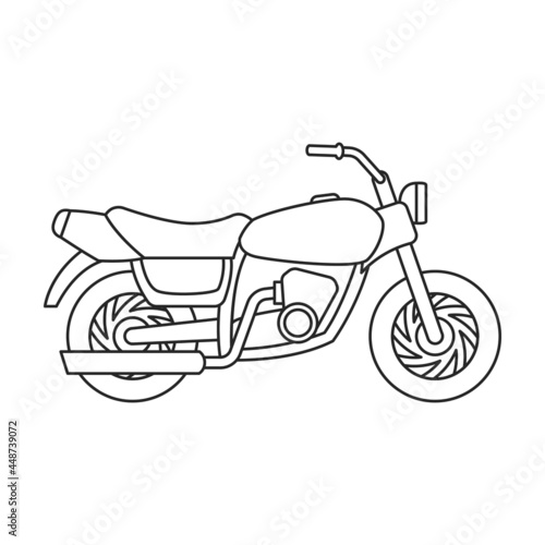 Motorcycle vector icon.Outline vector icon isolated on white background motorcycle.