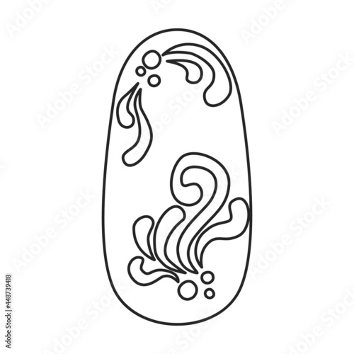 Nail of manicure vector icon.Outline vector icon isolated on white background nail of manicure.