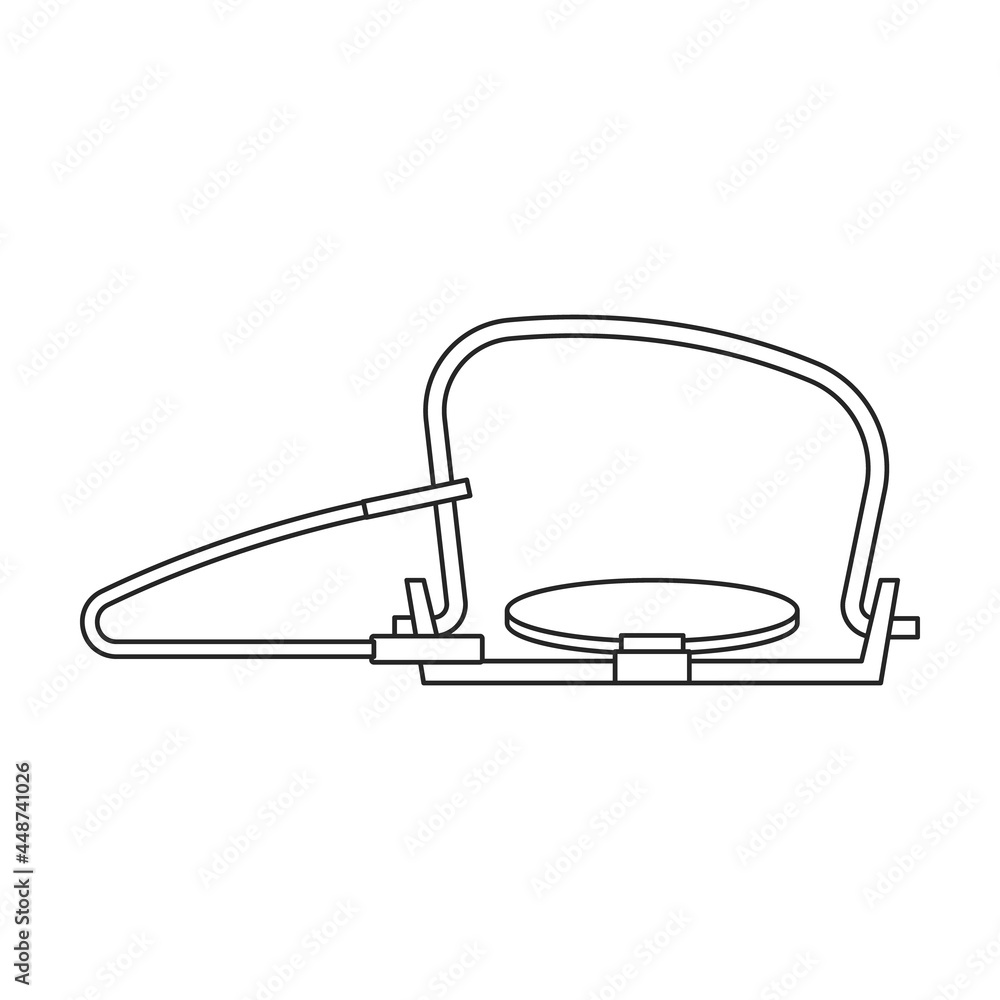 Trap for animal vector icon.Outline vector icon isolated on white background trap for animal. Trap for animal vector icon.Outline vector icon isolated on white background trap for animal.