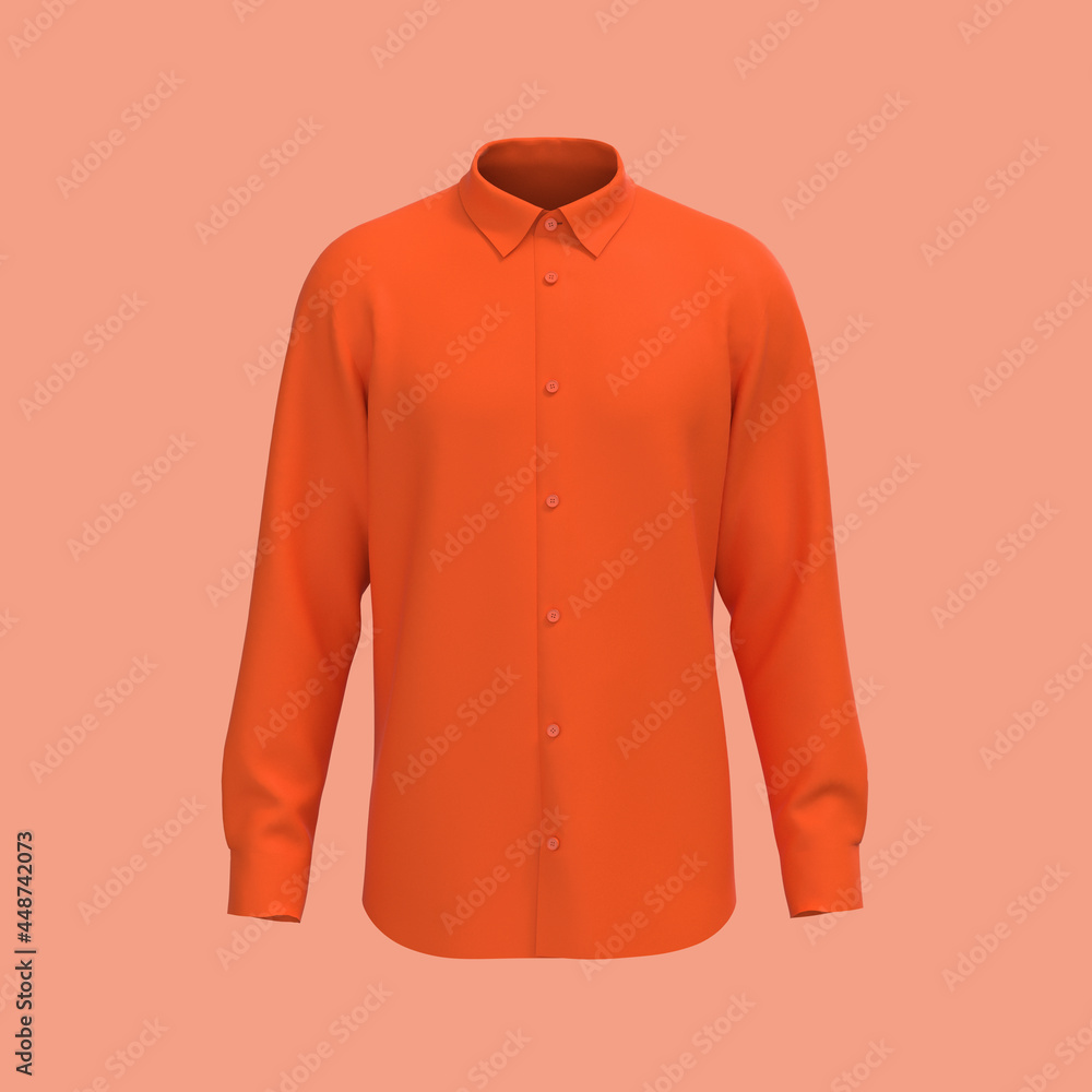 Long-sleeve work outfit for the office. 3d rendering, 3d illustration Long-sleeve work outfit for the office. 3d rendering, 3d illustration