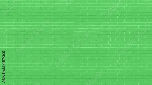 The texture of the brick wall is light green.