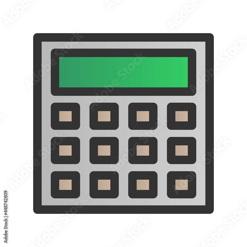  Calculator Filled Gradient Vector Icon Design