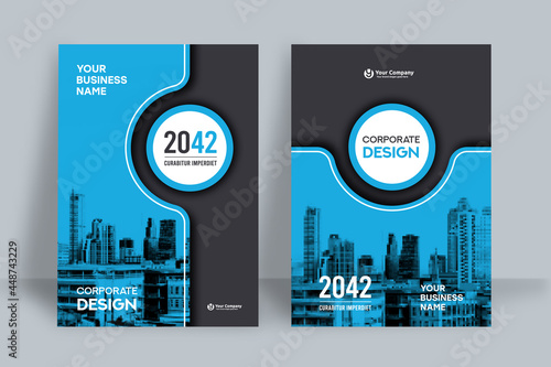 City Background Business Book Cover Design Template