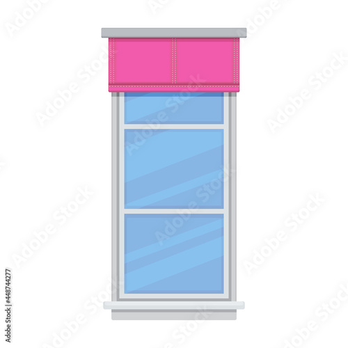 Window blind vector cartoon icon. Vector illustration jalousie house on white background. Isolated cartoon illustration icon of window blind .