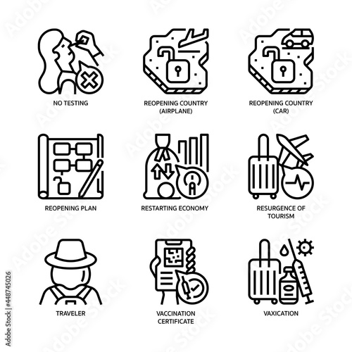 Reopening Country Icons Set