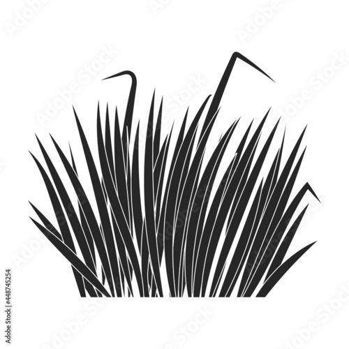 Green grass vector icon.Black vector icon isolated on white background green grass.