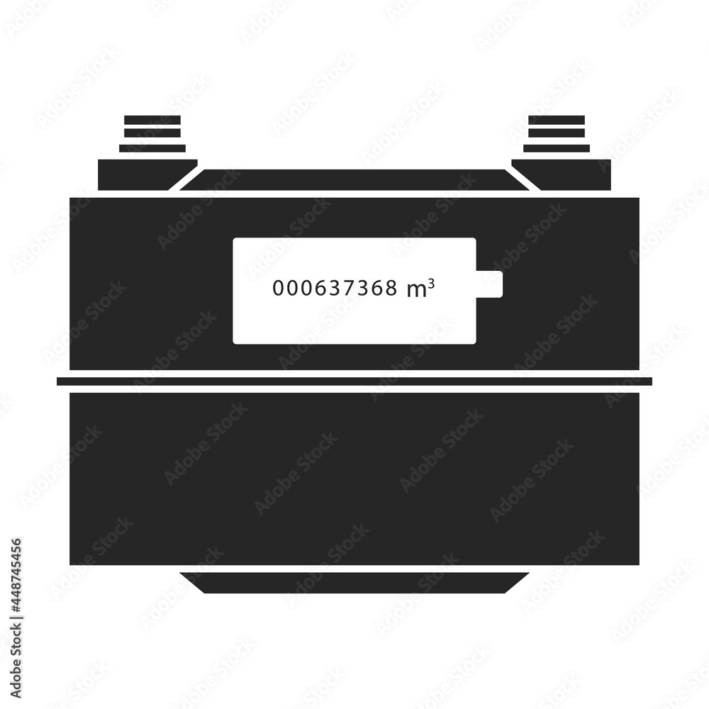 Electric meter vector icon.Black vector icon isolated on white background electric meter .