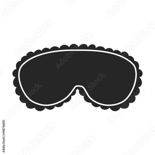 Sleep mask vector icon.Black vector icon isolated on white background sleep mask.