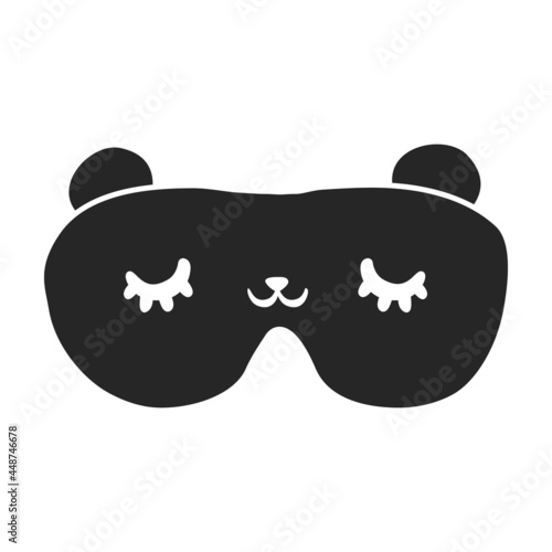 Sleep mask vector icon.Black vector icon isolated on white background sleep mask.