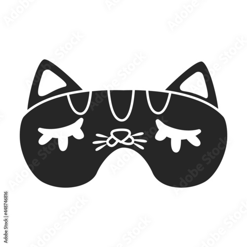 Sleep mask vector icon.Black vector icon isolated on white background sleep mask.