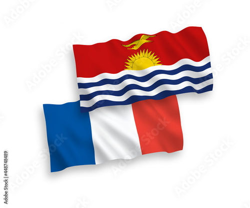 Free Download Flags of France and Republic of Kiribati on a white background - GFXLoad