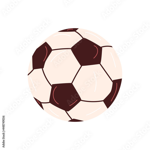Football soccer ball icon. flat design. Vector illustration.
