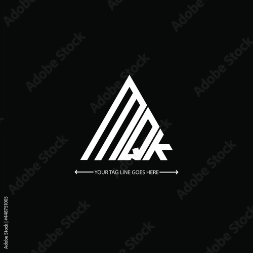 MQK letter logo creative design. MQK unique design
 photo