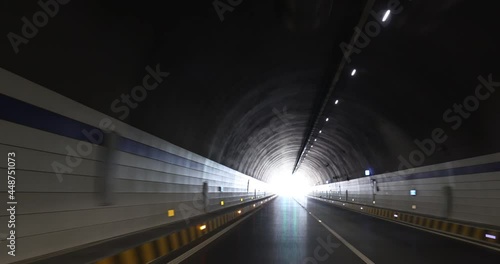 Driving car in a tunnel