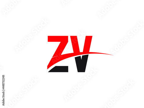 ZV Letter Initial Logo Design Template