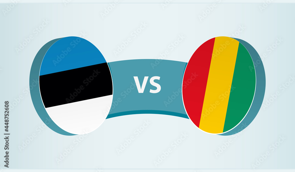 Estonia versus Guinea, team sports competition concept. Estonia versus Guinea, team sports competition concept.