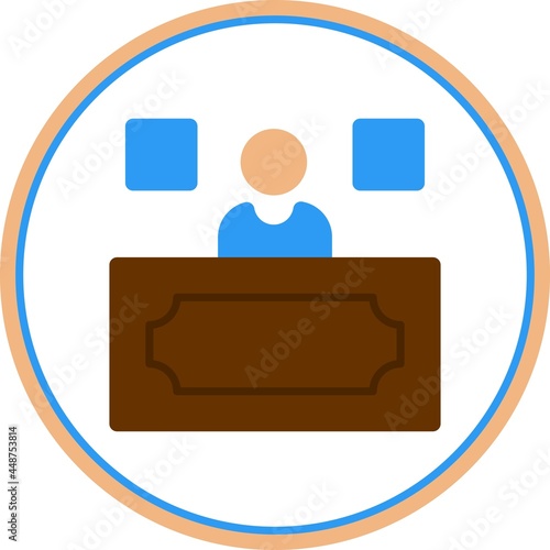 Reception Flat Circle Vector Icon Design