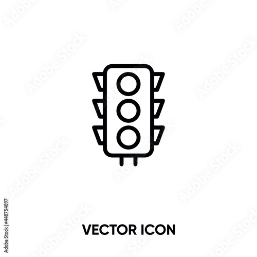 Traffic light vector icon. Modern, simple flat vector illustration for website or mobile app.Stoplight symbol, logo illustration. Pixel perfect vector graphics 