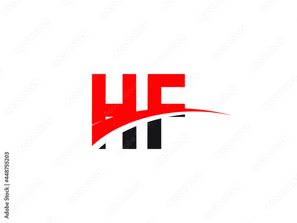 Obraz premium HF Letter Initial Logo Design Template