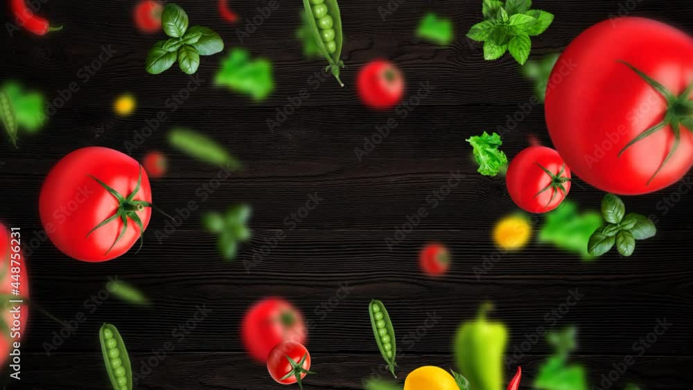 Vegetable explosion. Culinary background under the intro Vegetable explosion. Culinary background under the intro