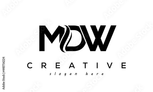 Letter MDW creative logo design vector	 photo