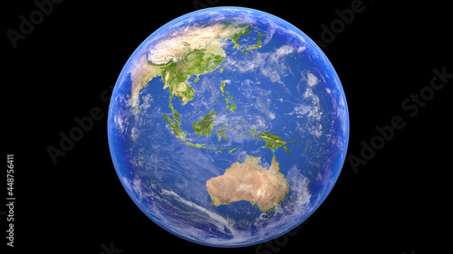 Realistic and detailed Earth, Australia and Oceania © OguzhanN7