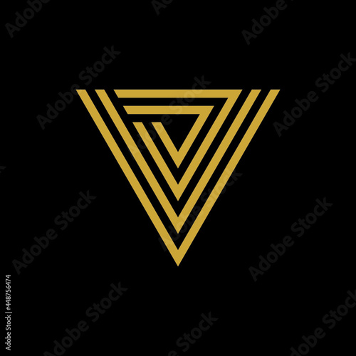 Letter J and V monogram logo