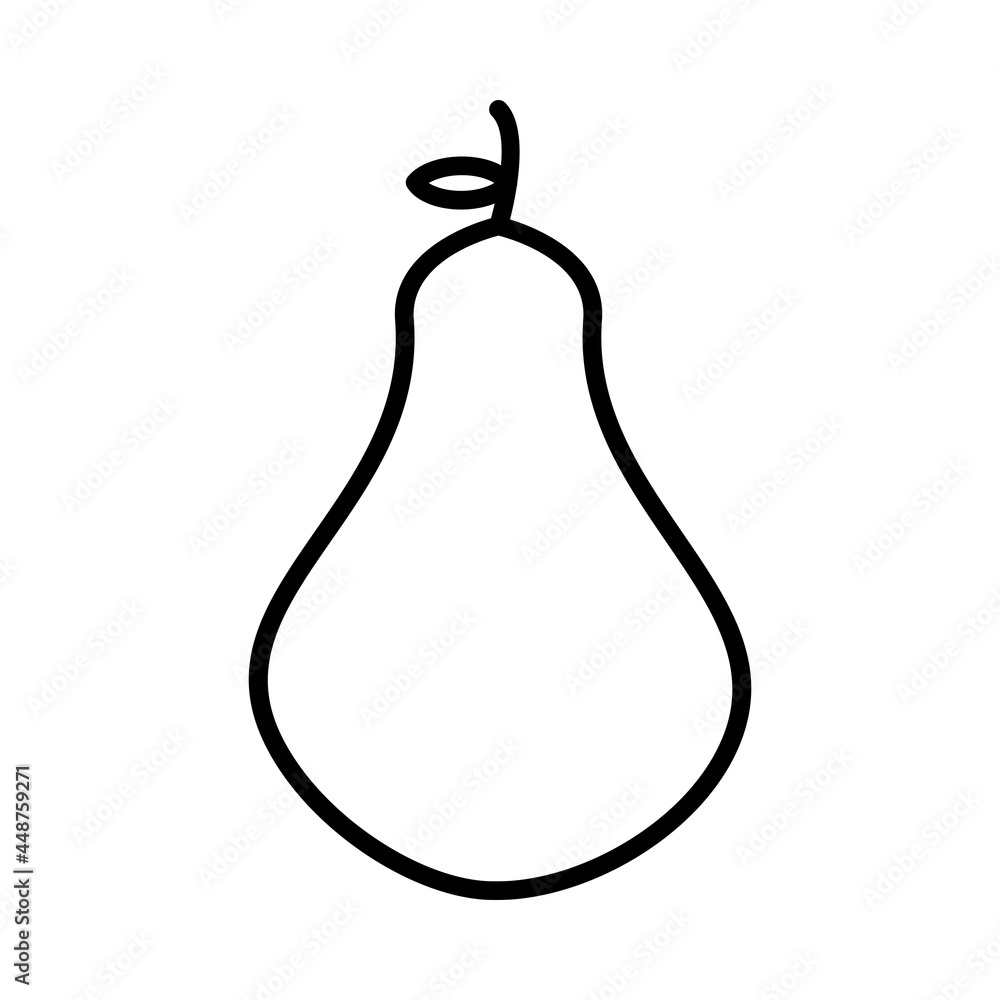 Pear Vector Line Icon Design Pear Vector Line Icon Design