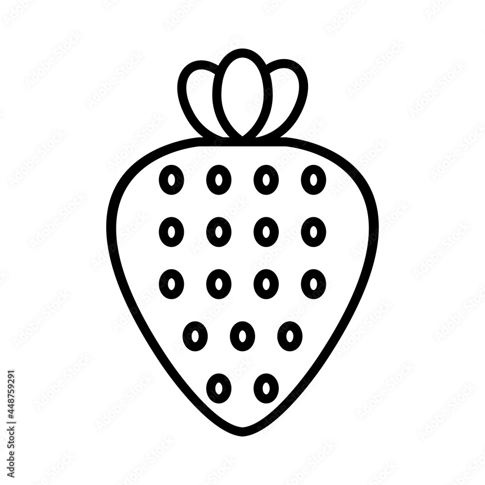 Straberry Vector Line Icon Design Straberry Vector Line Icon Design