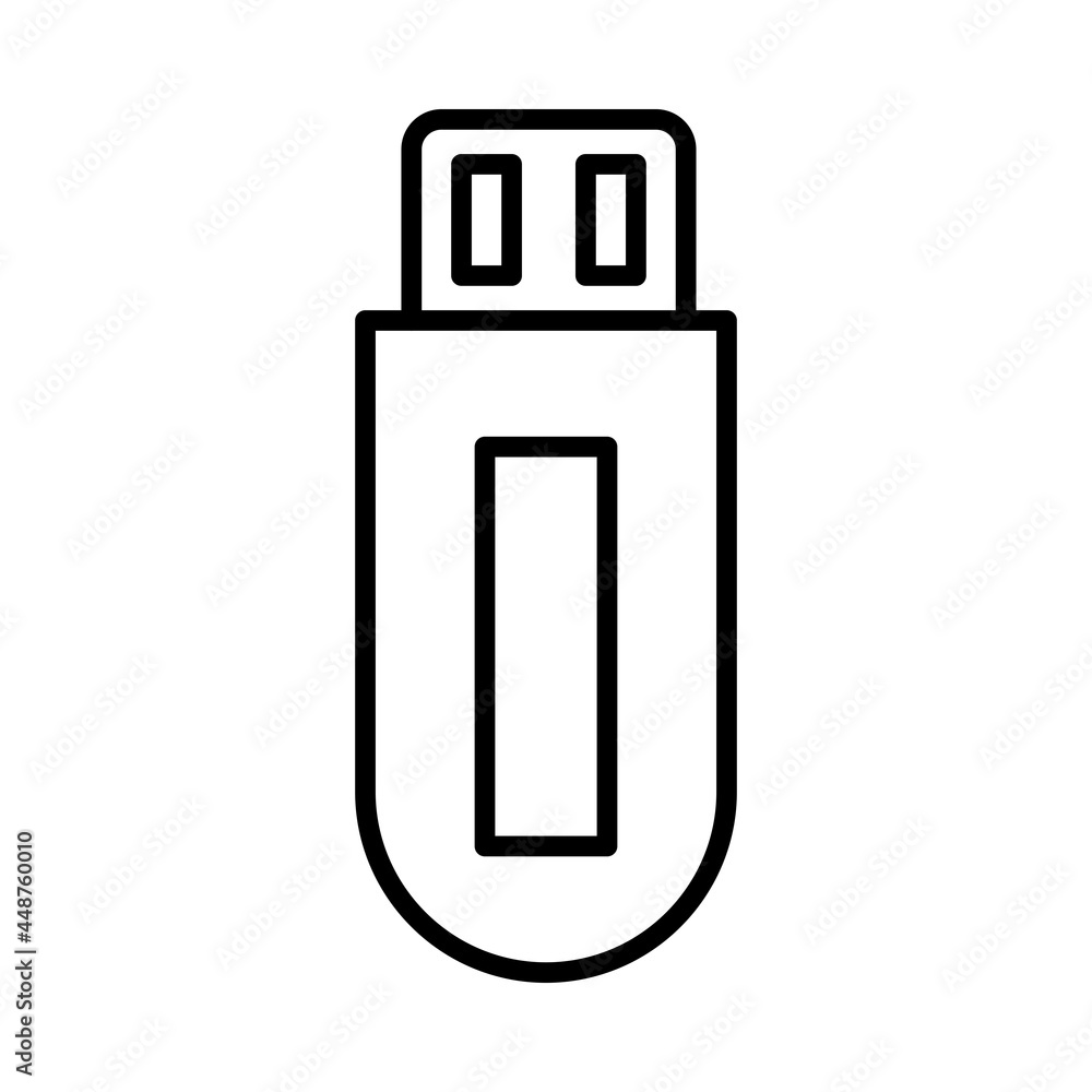 Flash Drive Vector line Icon Design Flash Drive Vector line Icon Design
