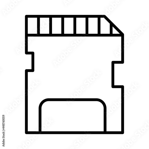 Sd Card Vector line Icon Design