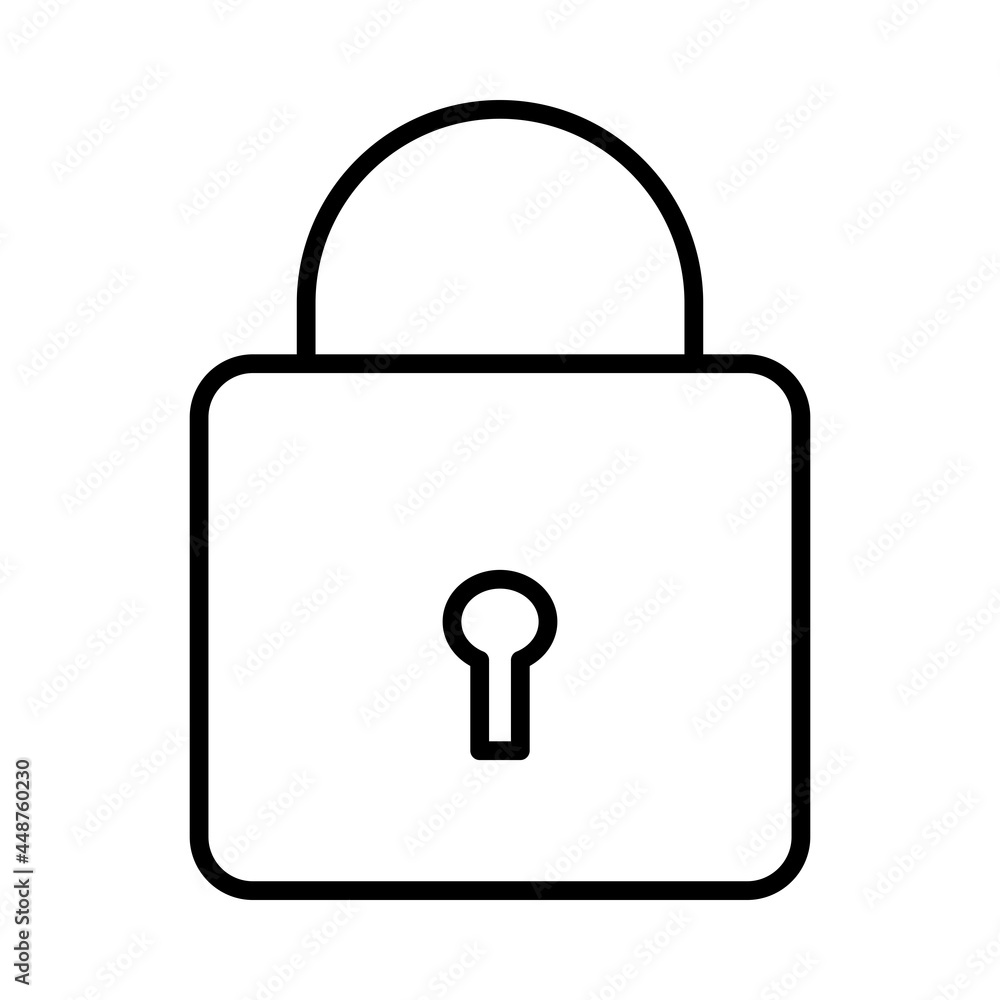 Locked Vector Line Icon Design Locked Vector Line Icon Design