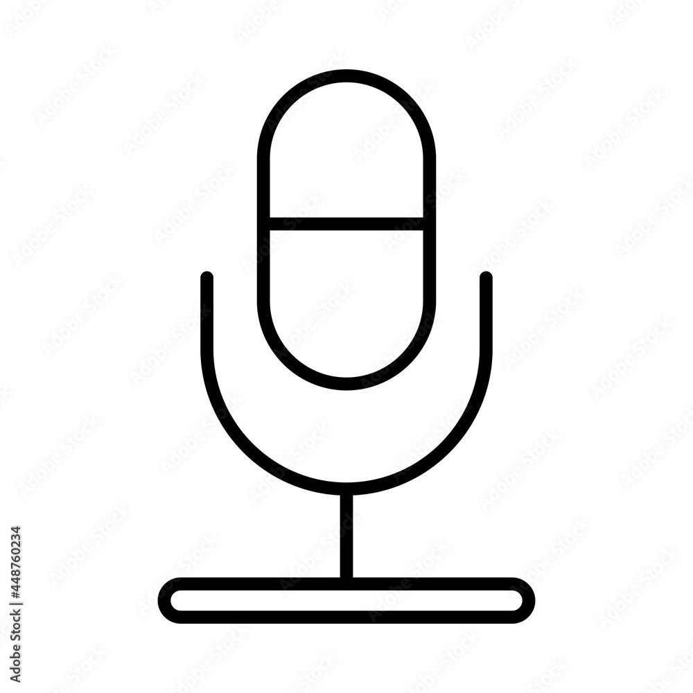 Microphone Vector Line Icon Design Microphone Vector Line Icon Design