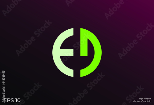 ED and DE logotype. Modern minimal logo template. Logo concept. Eps 10. Vector graphic. Letter idea.