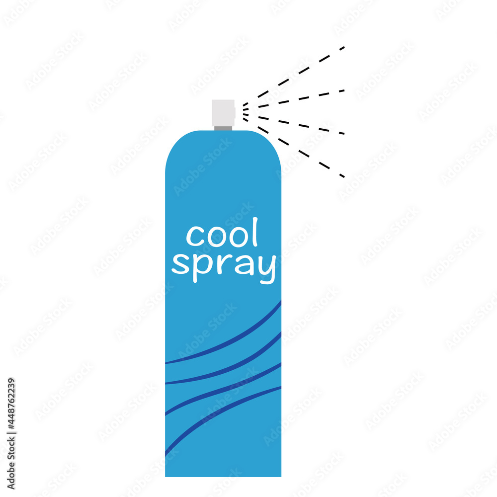熱中症対策に肌や衣類に吹き付ける冷却スプレーのベクターイラスト Stock Vector Adobe Stock