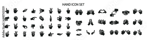 Various hand-shaped icon sets photo