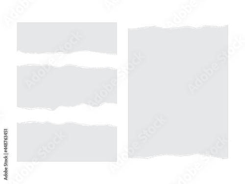 Wallpaper Mural white torn paper isolated on white background mock up  Torontodigital.ca