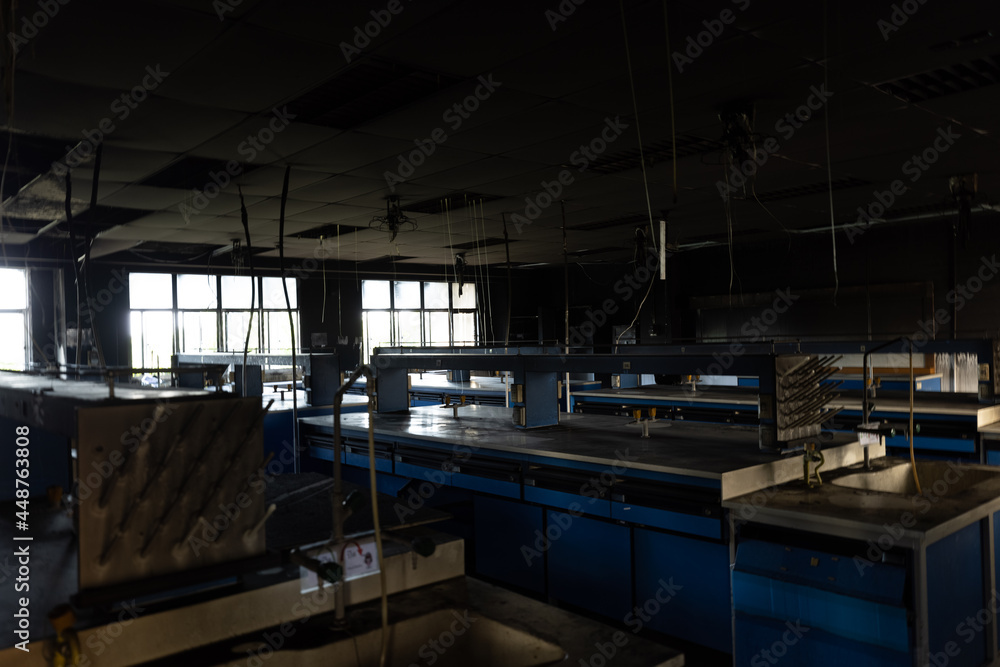 Science lab caused by fire.
Science lab caused by fire.