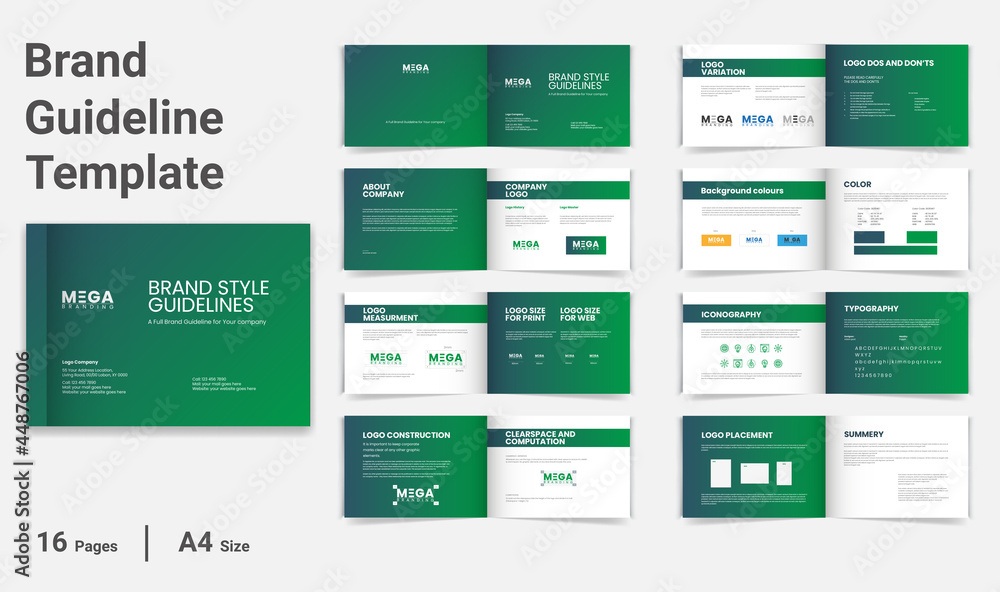 Brand Guideline template Brand Guidelines Brand Style Guidelines Brand