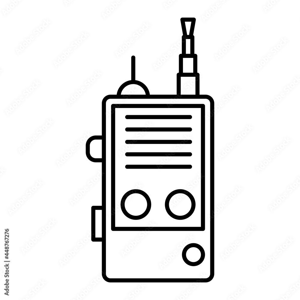 Vector Walkie Talkie Outline Icon Design