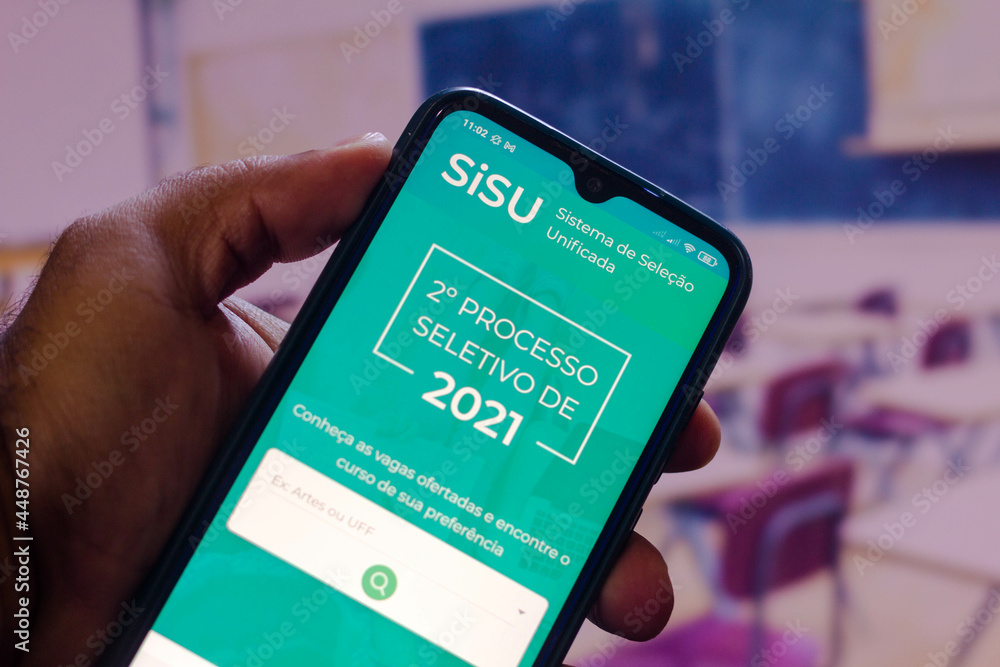 Sisu Button August 2, 2021, Brazil. In this photo illustration the Sisu (Sistema de ...