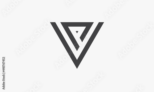 Free Download triangle letter V or VP or PV logo concept isolated on white background. - GFXLoad
