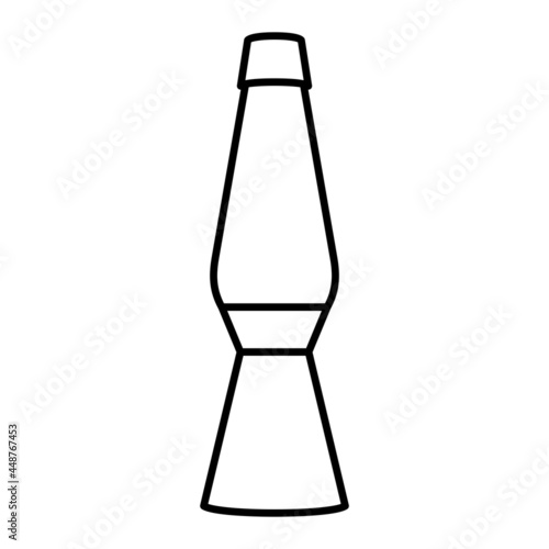 Vector Lava Lamp Outline Icon Design