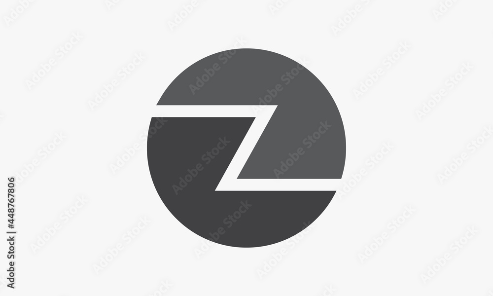 letter Z circle logo design vector isolated on white background. letter Z circle logo design vector isolated on white background.
