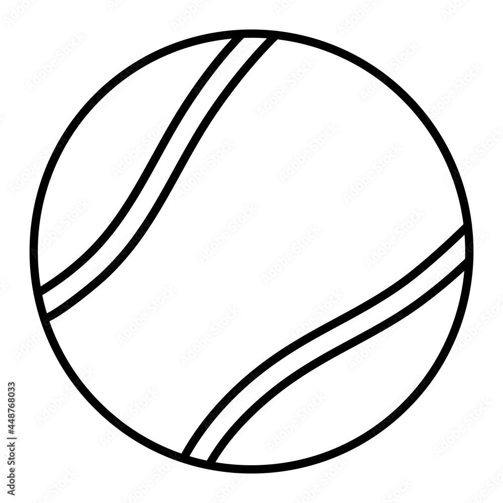 Vector Tennis Ball Outline Icon Design