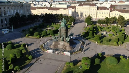 Aerial view of Maria-Theresien-Platz in Vienna, Austria, Europe photo