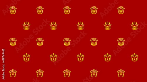 Tableau sur toile crown pattern on red background